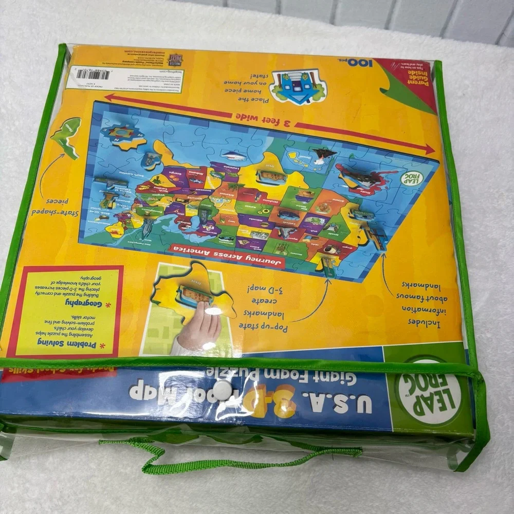 LeapFrog USA 3D Giant Foam Floor‎ Map Puzzle - Colorful Educational Toy
